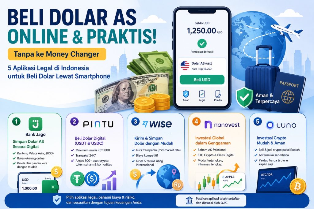 5 Aplikasi Legal untuk Beli Dolar AS via Smartphone, Praktis dan Aman