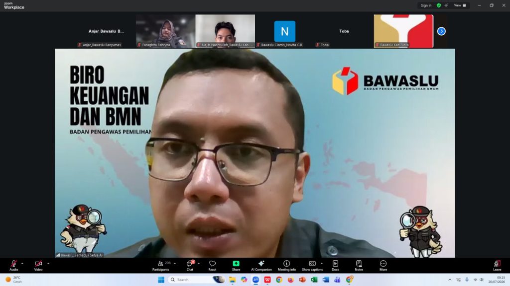 Bawaslu Banyumas Ikuti Konsolidasi Penyusunan Laporan Keuangan Semester I 2026