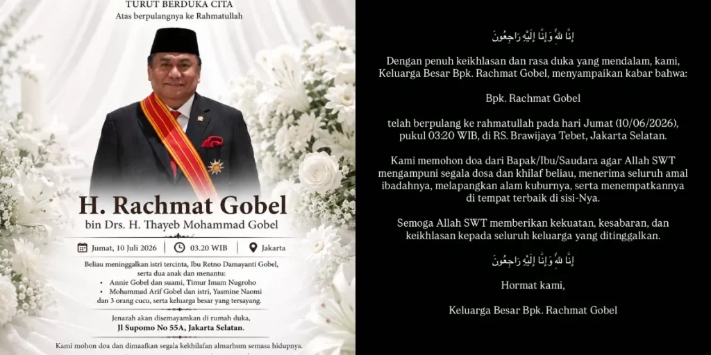 Berita Duka: Pengusaha Rachmat Gobel Tutup Usia di 63 Tahun
