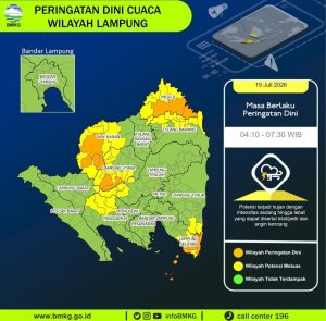 BMKG Keluarkan Peringatan Dini Cuaca Ekstrem di Lampung, Waspada Bencana Hidrometeorologi