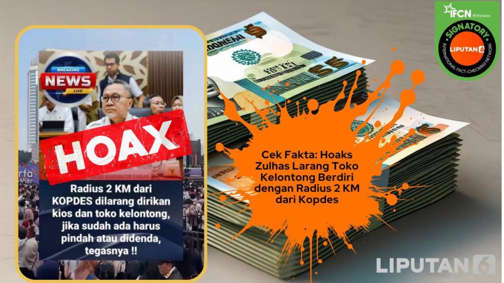 Fakta atau Hoaks? Klaim Menko Pangan Zulhas Larang Toko Kelontong Berdiri Radius 2 Km dari Kopdes