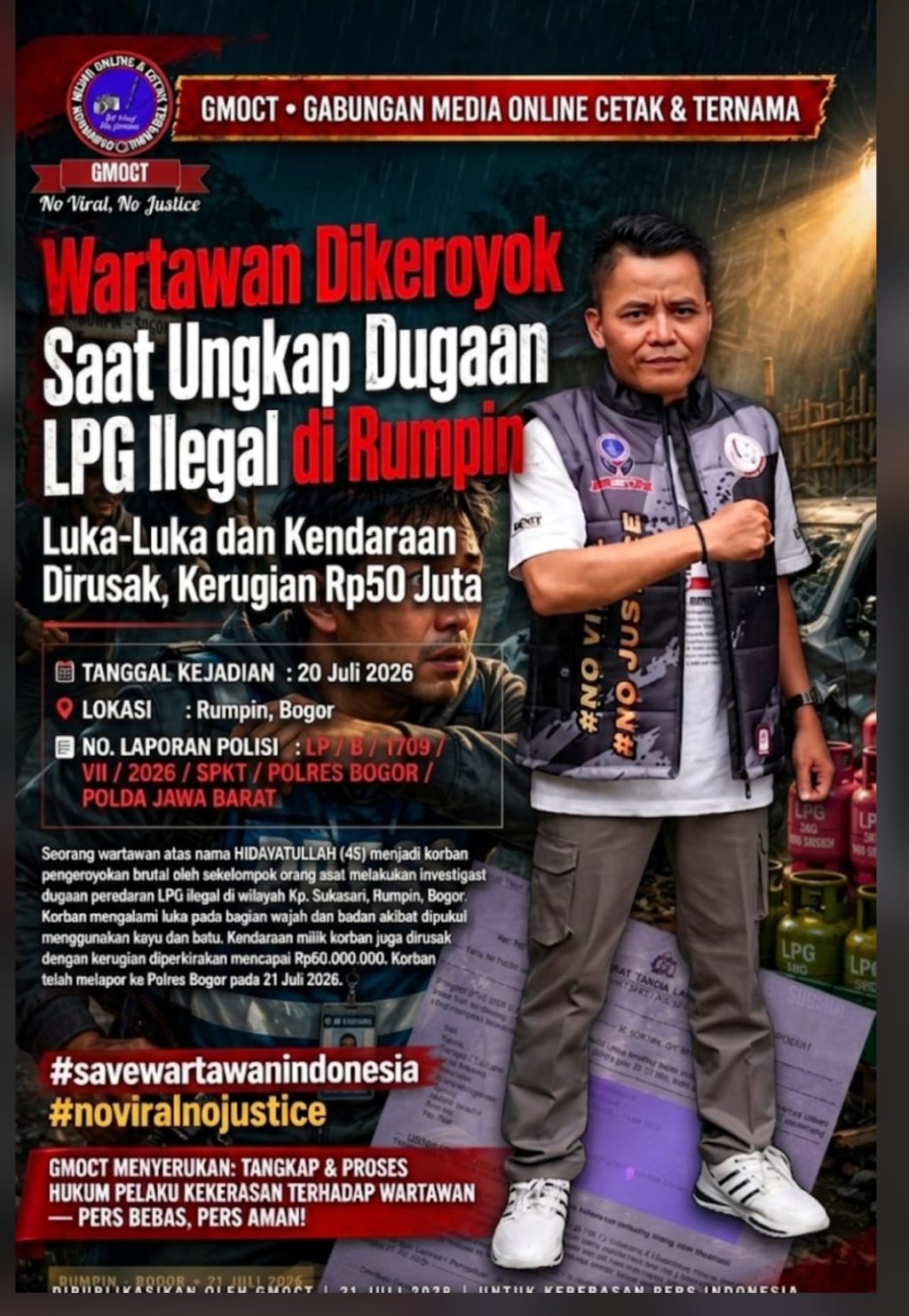 GMOCT Mengecam Kekerasan terhadap Wartawan: Seruan Usut Tuntas Pelaku Pengeroyokan