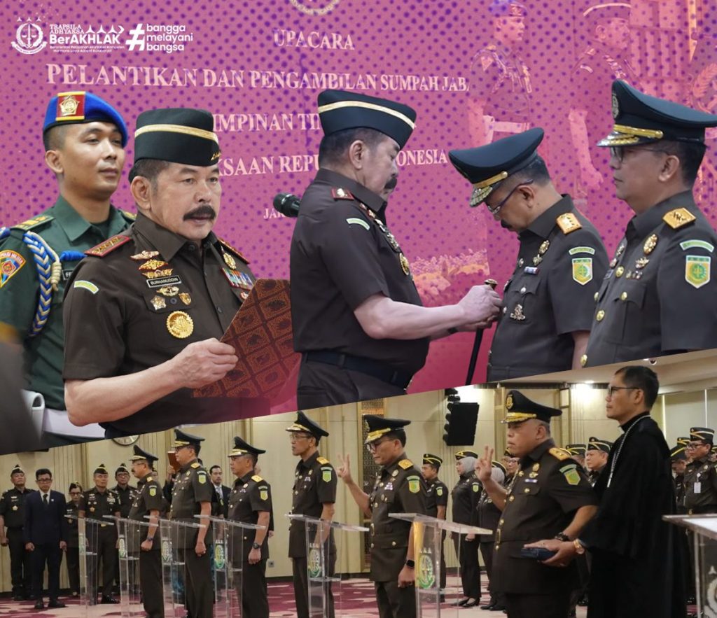 Jaksa Agung Resmi Melantik dan Mengambil Sumpah Enam Pejabat Eselon I di Lingkungan Kejaksaan Agung