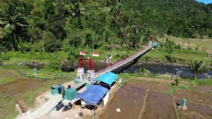 Jembatan Gantung Garuda di Domiyang Rampung: Ikon Wisata Baru Penggerak Ekonomi Warga