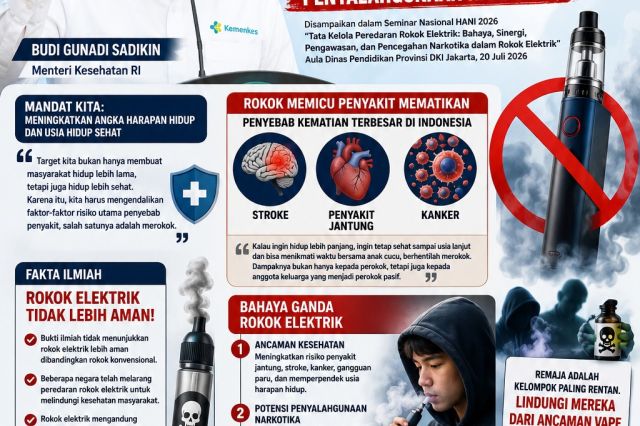 Peringatan Menkes: Bahaya Rokok Elektrik Setara dengan Rokok Biasa