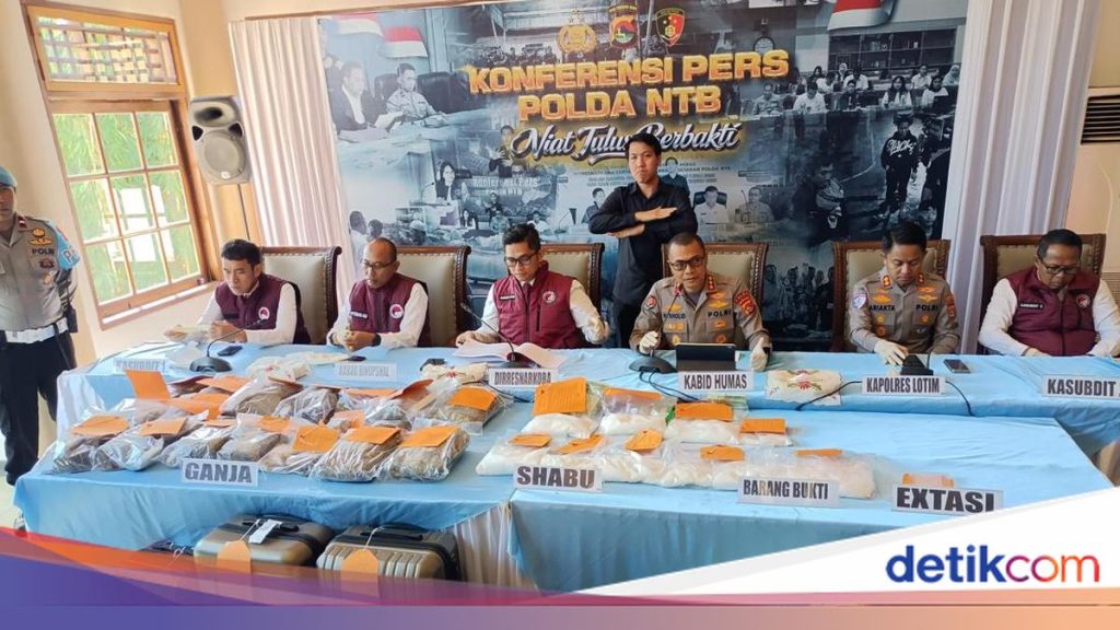Polda NTB Amankan 86 Tersangka Narkoba, Barang Bukti Sabu 8,3 Kg dan Ganja 11,6 Kg Disita