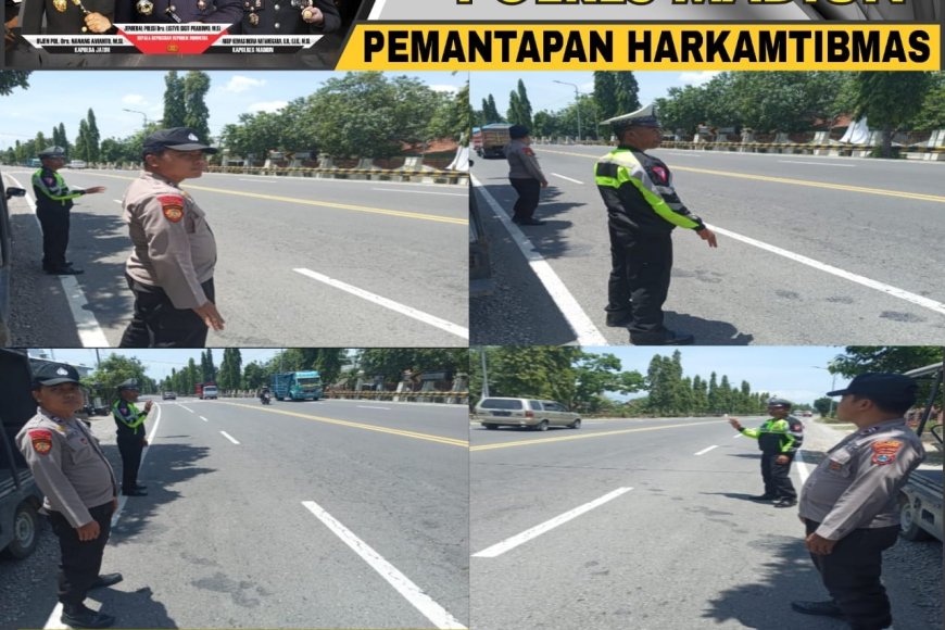 Polsek Balerejo Intensifkan Patroli Strong Point di Jalan Utama untuk Cegah Kriminalitas dan Laka