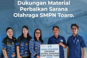 Poso Energy Dukung Perbaikan Fasilitas Olahraga di SMP Negeri Toaro
