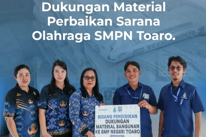 Poso Energy Dukung Perbaikan Fasilitas Olahraga di SMP Negeri Toaro