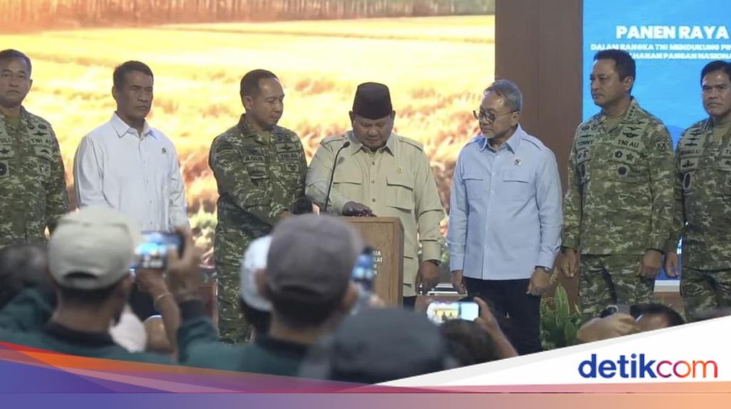Prabowo Resmikan Panen Raya Serentak di 43 Titik Seluruh Indonesia dari Lanud Malang