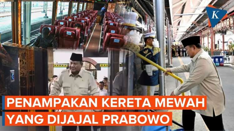 Prabowo Subianto Coba Naik Kereta Mewah dari Stasiun Tawang Semarang