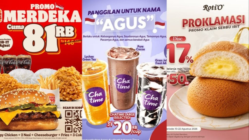 15 Promo Kuliner Spesial 17 Agustus 2026: Buy 1 Get 1 hingga Paket Rp17 Ribuan
