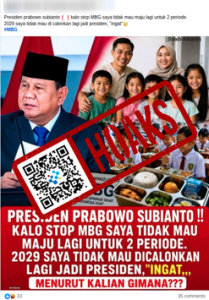 Bantahan Hoaks: Presiden Prabowo Tetap Maju Pilpres 2029 Meski Program MBG Dihentikan