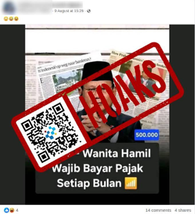 Beredar Hoaks, Presiden Prabowo Disebut Wajibkan Pajak untuk Ibu Hamil