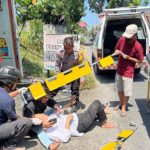 Bhabinkamtibmas Panggungharjo Jenguk Korban Lakalantas di Jalan Ali Maksum
