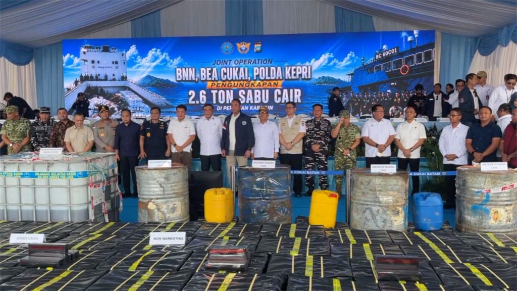 BNN RI Beberkan Pengungkapan 2,6 Ton Sabu Cair di Perairan Karimun