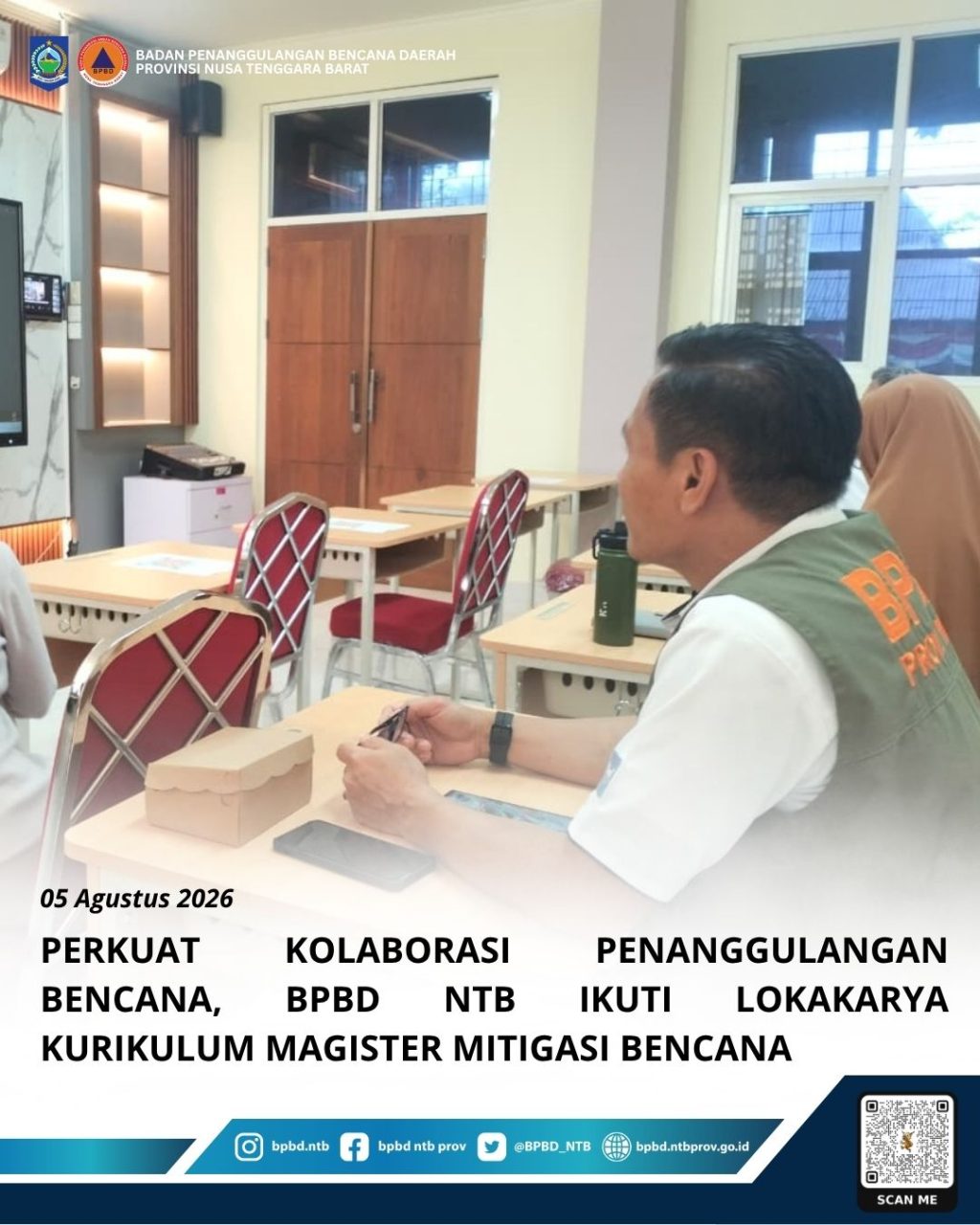 BPBD NTB Perkuat Kolaborasi Penanganan Bencana Lewat Lokakarya Kurikulum Magister Mitigasi