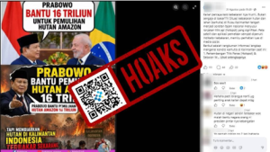 Hoaks: Prabowo Sumbang Rp16 Triliun untuk Amazon, Pemerintah Provinsi Jawa Tengah Bantah