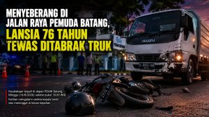 Kecelakaan Fatal di Depan Kantor PDAM Batang: Truk Bertabrakan dengan Sepeda Motor, Satu Orang Tewas