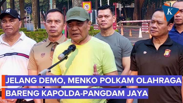 Menko Djamari Olahraga Bersama Kapolda dan Pangdam Jaya di GBK, Hanya 1 Km dari Lokasi Demo DPR