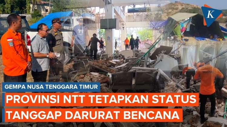 NTT Tetapkan Status Tanggap Darurat Bencana Gempa M 7,7, Bantuan Mengalir