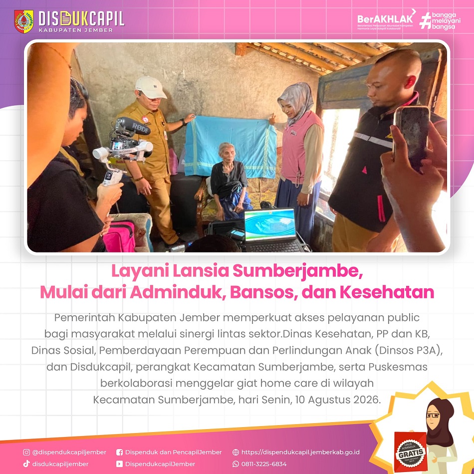 Pelayanan Terpadu untuk Lansia di Sumberjambe: Administrasi Kependudukan, Bantuan Sosial, dan Kesehatan