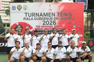Perkuat Kebersamaan Lewat Tenis, Kementerian ATR/BPN Ikuti Turnamen Piala Gubernur DKI Jakarta 2026