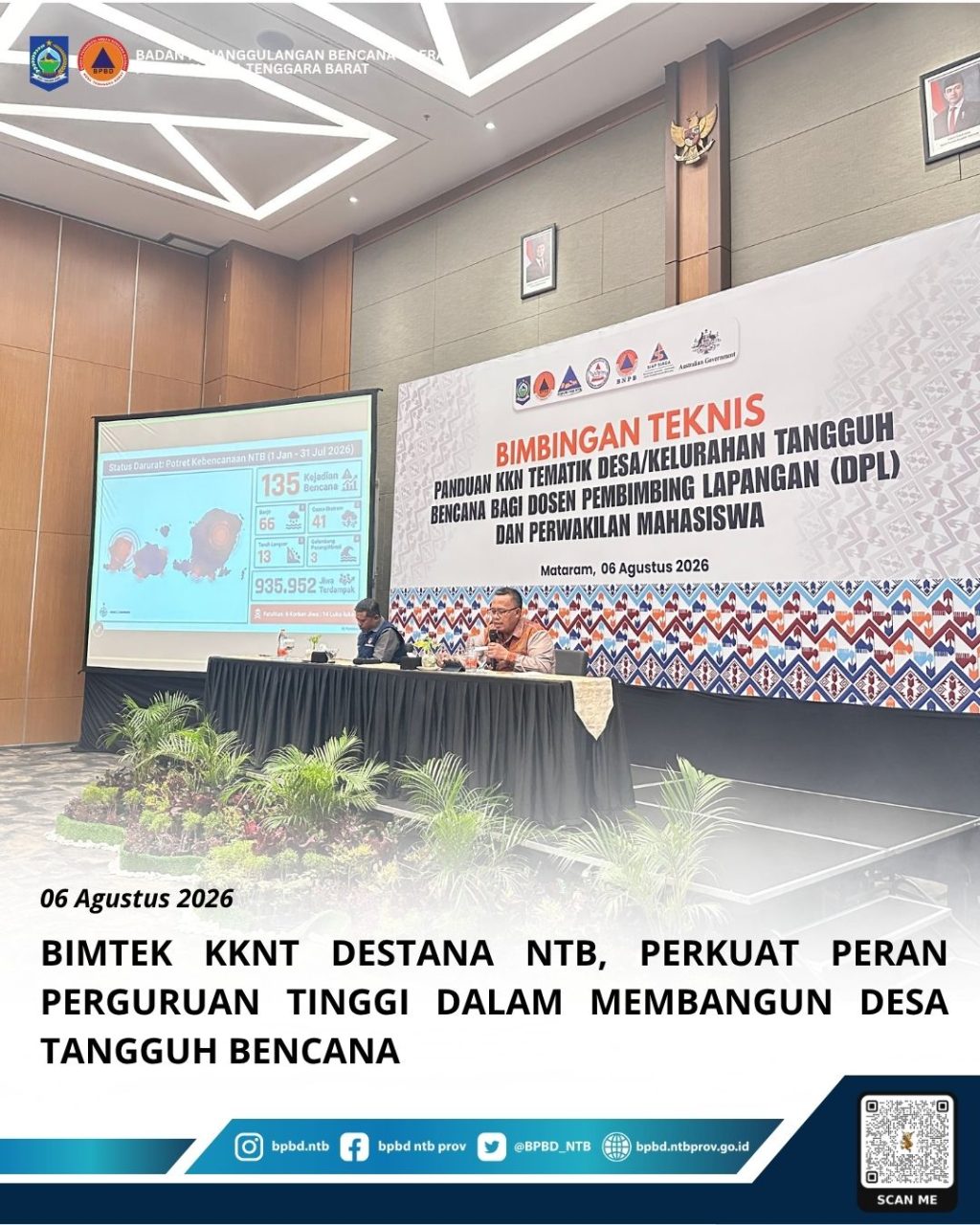 Perkuat Ketahanan Desa, Bimtek KKNT Destana NTB Libatkan Perguruan Tinggi