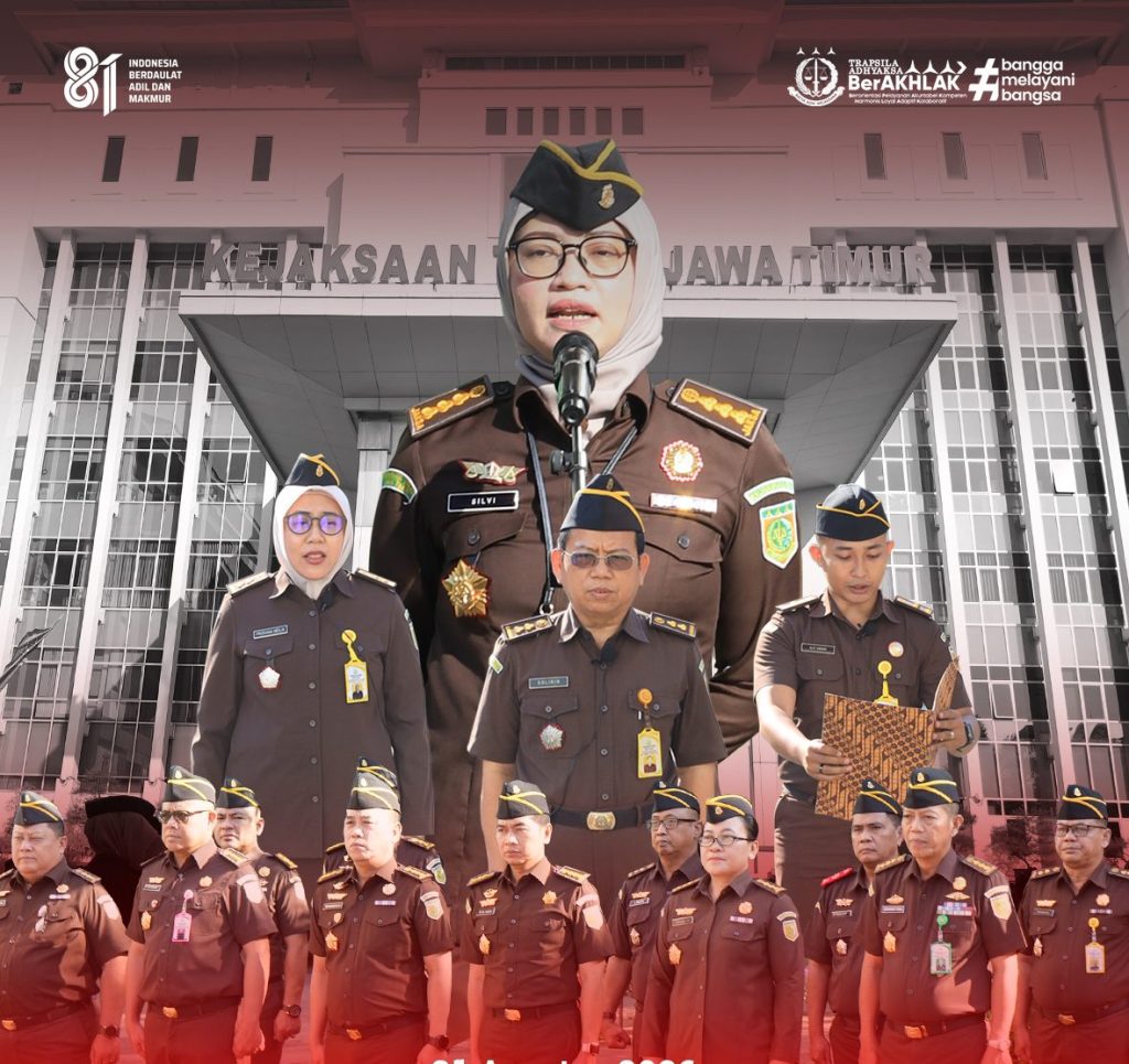 Pimpin Apel Pagi, Asisten Pembinaan Kejati Jatim Ajak Seluruh Jajaran Sukseskan Peringatan Harlah Kejaksaan RI 2026