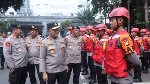 Polda Metro Jaya Siap Siaga: Apel Kesiapan Personel dan Alat Penanggulangan Bencana