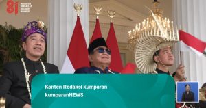 Prabowo Diapit Jokowi dan Gibran dalam Momen Kenegaraan di Istana