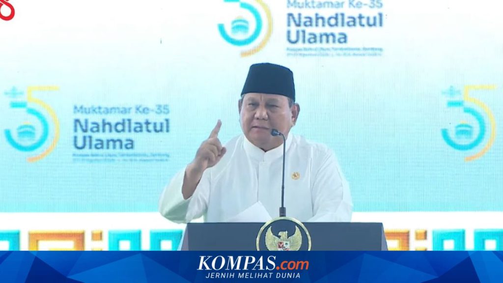 Prabowo Paparkan Prestasi di Muktamar NU: Swasembada Pangan, MBG, dan Kopdes