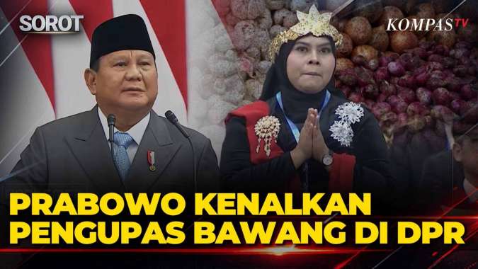 Prabowo Perkenalkan Susanah, Pengupas Bawang Bergaji Rp700 Ribu per Kilogram di DPR