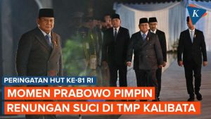 Prabowo Pimpin Renungan Suci di TMP Kalibata Menjelang HUT ke-81 RI