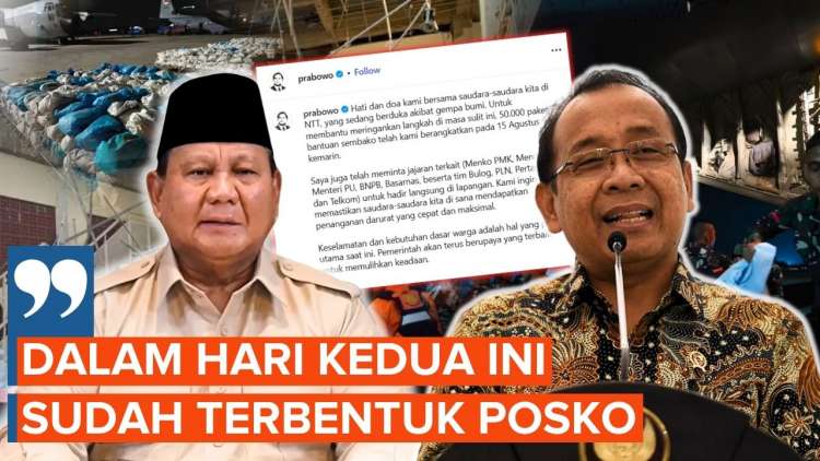 Prabowo Respons Cepat Gempa NTT: Tiga Menteri Dikerahkan, Posko Langsung Didirikan