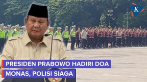Prabowo Subianto Hadiri Zikir dan Doa Kebangsaan di Monas