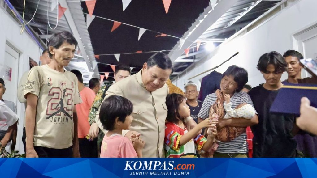 Prabowo Subianto Tinjau Hunian Baru di Senen, Harap Warga Hidup Lebih Layak