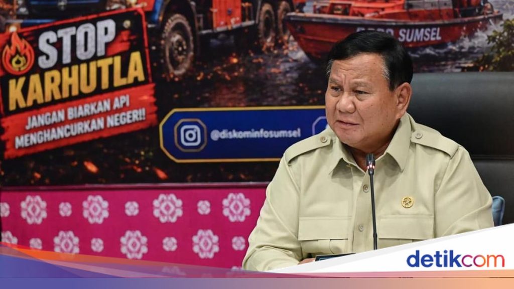 Presiden Prabowo Beri Perhatian Serius pada Karhutla Jambi dan Lampung, Apresiasi Kerja Petugas Lapangan