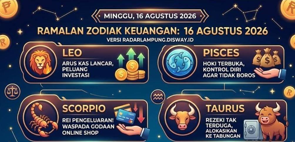 Ramalan Keuangan Zodiak 16 Agustus 2026: Leo dan Pisces Beruntung, Scorpio Disarankan Menahan Diri dari Belanja Impulsif