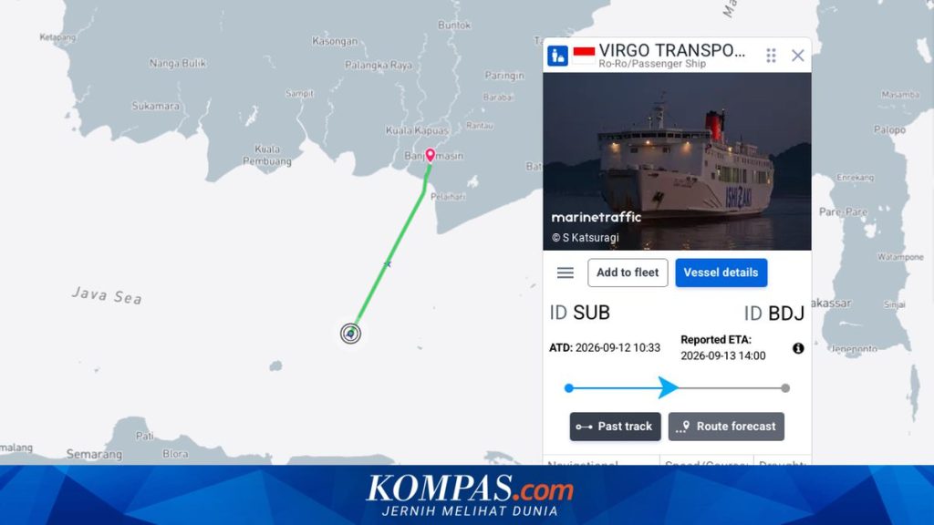 Basarnas Laporkan 601 Kecelakaan Kapal hingga Agustus 2026, KM Virgo Jadi Catatan Terbaru