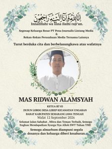 Berita Duka: Ketua RT 03, Mas Ridwan Alamsyah, Telah Berpulang; PT Pena Journalis Lintang Media dan Perusahaan Media Besar Menyampaikan Belasungkawa