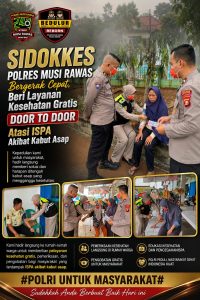 Layanan Kesehatan Gratis Door to Door: Sidokkes Polres Musi Rawas Atasi ISPA Akibat Kabut Asap