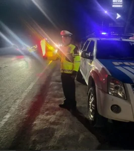 Patroli Malam Satlantas Polres Lampung Selatan di Jalinsum Natar untuk Cegah Kriminalitas dan Kecelakaan