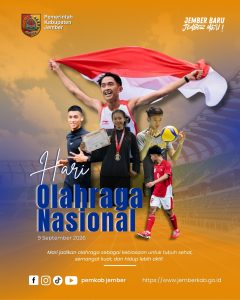 Peringati Hari Olahraga Nasional 2026, Pemkab Jember Sampaikan Selamat