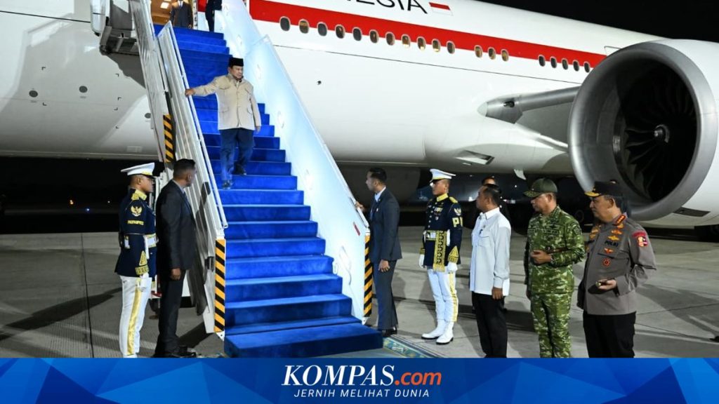 Prabowo Subianto Kembali ke Indonesia Usai Kunjungan ke Rusia dan Pertemuan dengan Putin