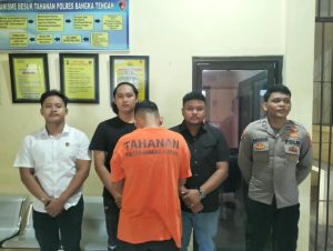Tim Gabungan URC Polda Babel dan Polres Bangka Tengah Amankan Pelaku Penipuan Berkedok Oknum Polisi